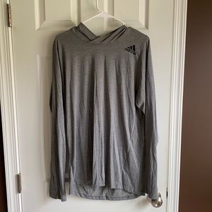 NWT Grey Adidas Hooded Shirt Men’s L
